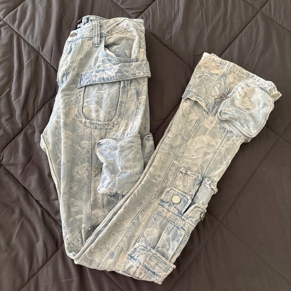 Guapi Machine Gun Super Stacked Cargo Jeans Size (32/38)